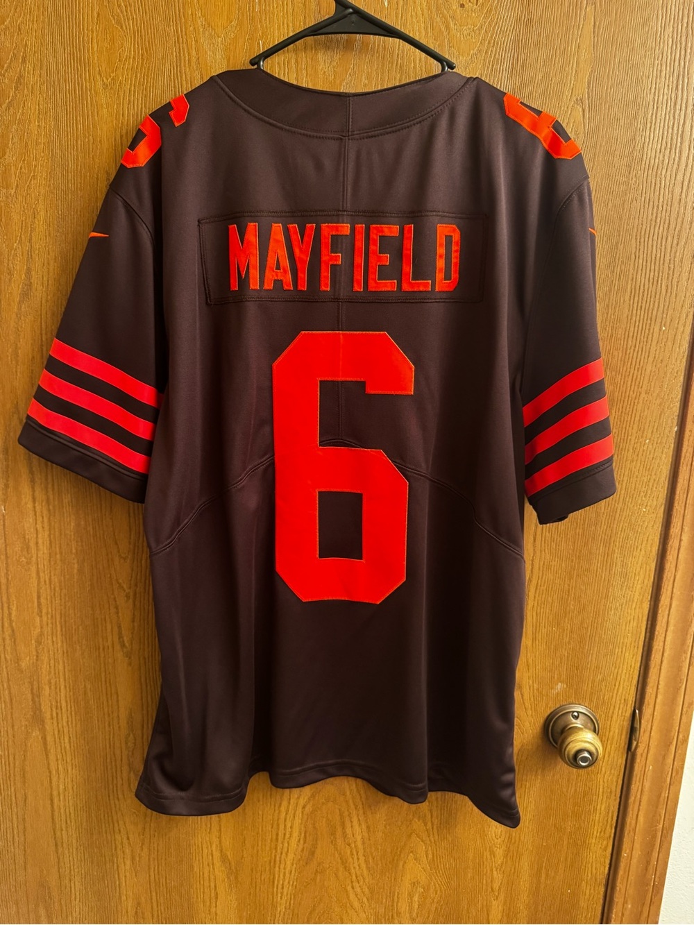 NFL Cleveland Browns Mayfield #6 Brown and Orange Jersey